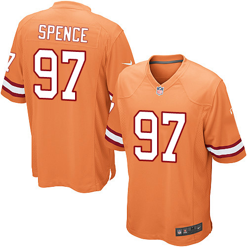 Men's Limited Akeem Spence Nike Jersey Orange Alternate - #97 NFL Tampa Bay Buccaneers